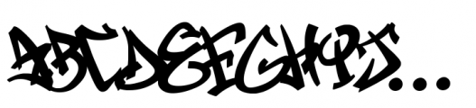 Black Devils Graffiti Regular Font UPPERCASE