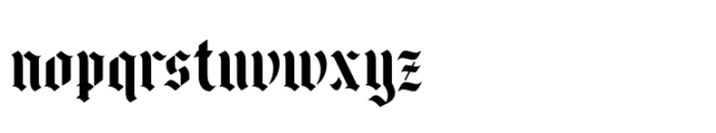 Black Face Font LOWERCASE
