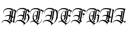 Black Famous Font UPPERCASE