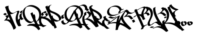 Black Hearts Graffiti Regular Font UPPERCASE