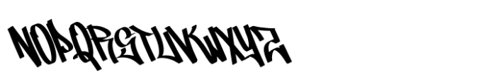 Black Hearts Graffiti Regular Font LOWERCASE