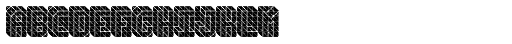 Black Isometric Reversed Font UPPERCASE