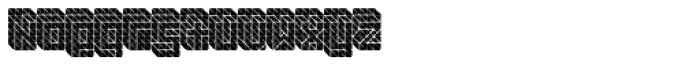 Black Isometric Reversed Font LOWERCASE