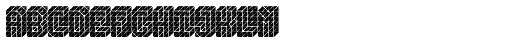 Black Isometric Font UPPERCASE