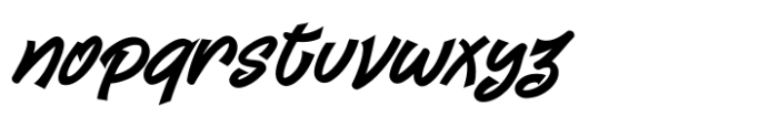 Black Jackie Italic Font LOWERCASE