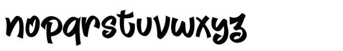Black Jackie Regular Font LOWERCASE