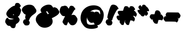 Black Kungfu Extruded Font OTHER CHARS