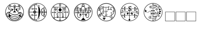 Black Magick Symbols FONT