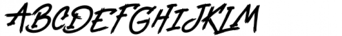 Black Manta Brush Italic Font UPPERCASE