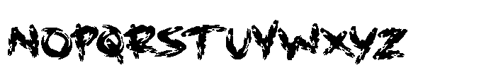 Black Mars Font LOWERCASE