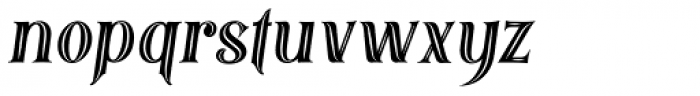 Black Quality Holed Italic Font LOWERCASE