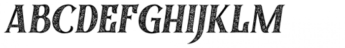 Black Quality Rough Italic Font UPPERCASE