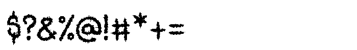 Black Rotting Font OTHER CHARS