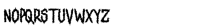 Black Rotting Font LOWERCASE