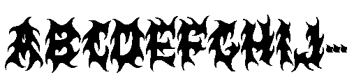 Black Sadam Font UPPERCASE