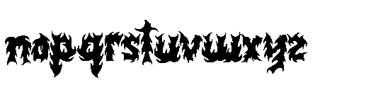 Black Sadam Font LOWERCASE