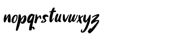 Black Stamp Italic Font LOWERCASE