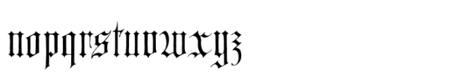 BlackCat Blackletter Font LOWERCASE