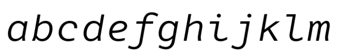 Blackbox Mono Sans Italic Font LOWERCASE