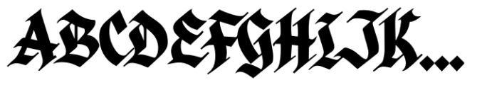 Blackcastle Regular Font UPPERCASE