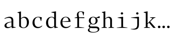 Blacker Mono Book Font LOWERCASE