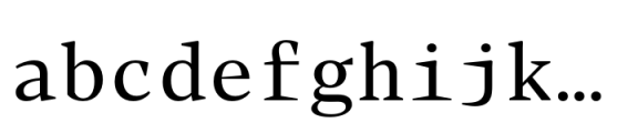 Blacker Mono Regular Font LOWERCASE