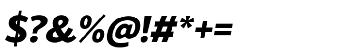 Blacker Sans Pro Extrabold Italic Font OTHER CHARS