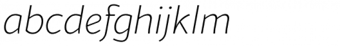 Blacker Sans Pro Extralight Italic Font LOWERCASE