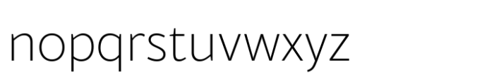 Blacker Sans Pro Extralight Font LOWERCASE