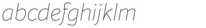 Blacker Sans Pro Thin Italic Font LOWERCASE