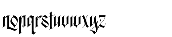 Blacker Spirit Regular Font LOWERCASE