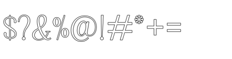 Blackers Outline Font OTHER CHARS