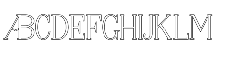 Blackers Outline Font UPPERCASE