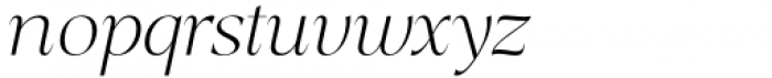 Blacklist Thin Italic Font LOWERCASE