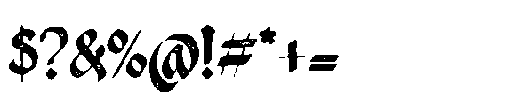 Blackmire Grainy Font OTHER CHARS