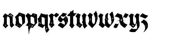 Blackmire Grainy Font LOWERCASE