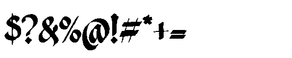 Blackmire Original Font OTHER CHARS