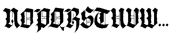 Blackmire Original Font UPPERCASE