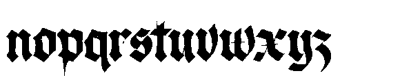Blackmire Original Font LOWERCASE