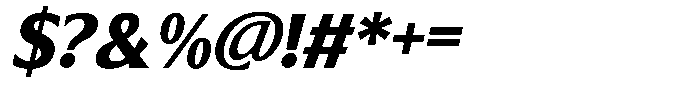 Blackney Bold Oblique Font OTHER CHARS