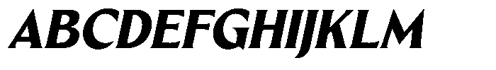 Blackney Bold Oblique Font UPPERCASE
