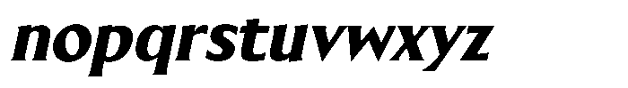 Blackney Bold Oblique Font LOWERCASE
