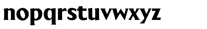 Blackney Bold Font LOWERCASE