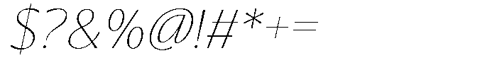 Blackney Light Oblique Font OTHER CHARS