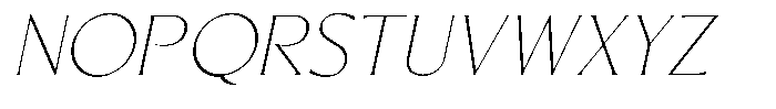 Blackney Light Oblique Font UPPERCASE