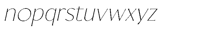 Blackney Light Oblique Font LOWERCASE