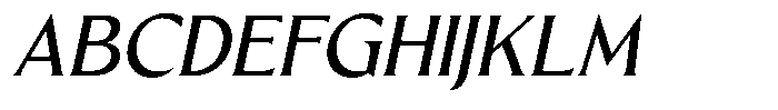 Blackney Medium Oblique Font UPPERCASE