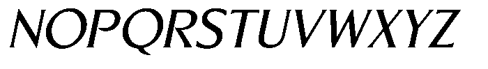 Blackney Medium Oblique Font UPPERCASE