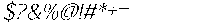Blackney Oblique Font OTHER CHARS