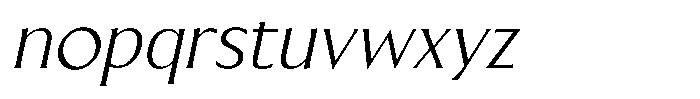 Blackney Oblique Font LOWERCASE